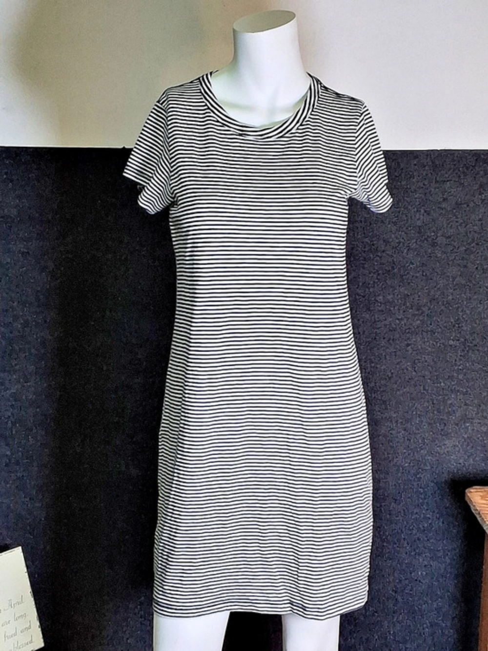 rag & bone Striped Tee Dress Striped Mini Dress in Black & White Size Small NWT